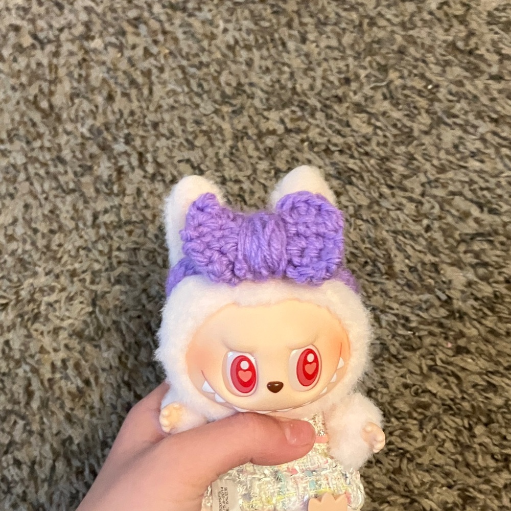 Braided labubu headband with a bow (LABUBU NOT INCLUDED)